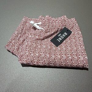 RHODE Red and White Geometric Pants